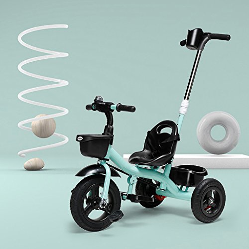 Sillas de paseo Cochecito de bebé Triciclo de empuje de empuje ajustable de altura ajustable creativa para niños, 18 meses - Carro de bebé de 6 meses para niños y niñas, Bicicleta de triciclo de pedal