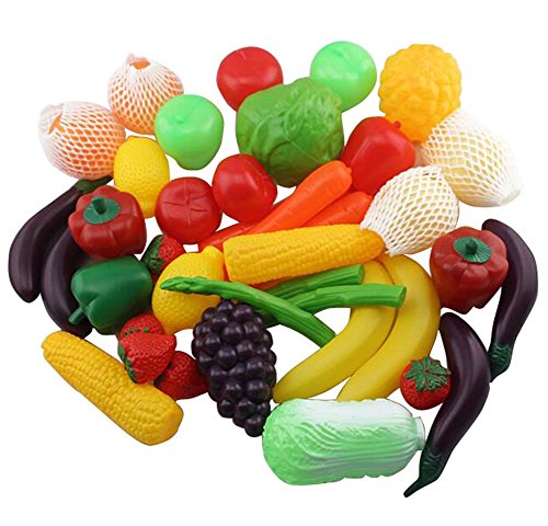 Simulación Alimentación Cognitivas Frutas y Verduras Puzzle Plastic Toys-40PCS