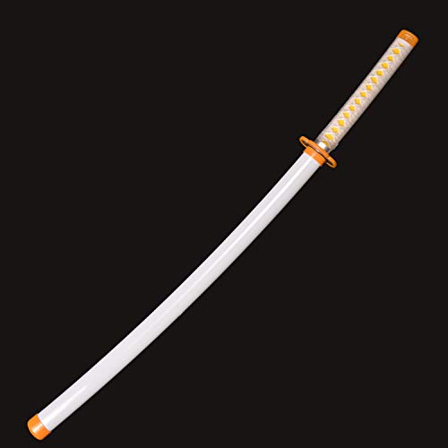 Skyward Blade Espada de Anime Cosplay de madera, Agatsuma Zenitsu Samurai Spada, juguetes para niños, Fan de los Anime, The Special Cuchillo of Demon Slayer Amarillo Cuchillo Katana 40 in