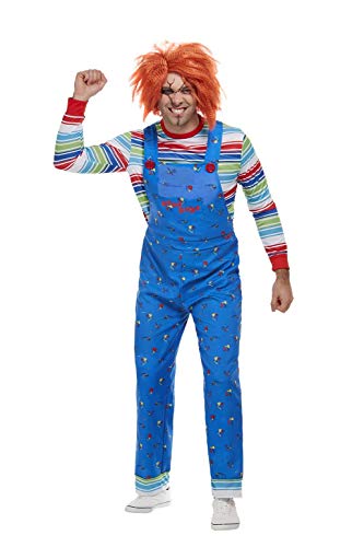 Smiffys 50265L - Disfraz de Chucky con licencia oficial, para hombre, talla L, 106,68-111,76 cm