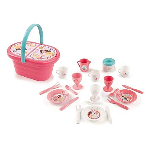 Smoby – Disney Princess Cesta Pic Nic, con 21 accesorios, color, 310573