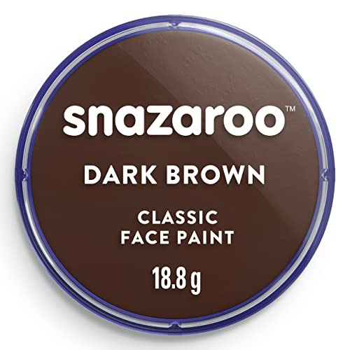 Snazaroo- Pintura facial y Corporal, 18 ml, Color marrón oscuro, 0 (Colart 18999)