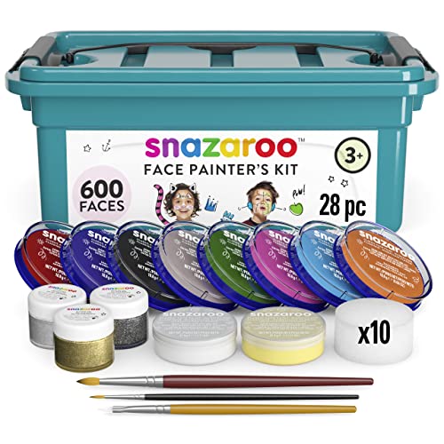 Snazaroo - Pintura facial y corporal, kit profesional de 28 piezas