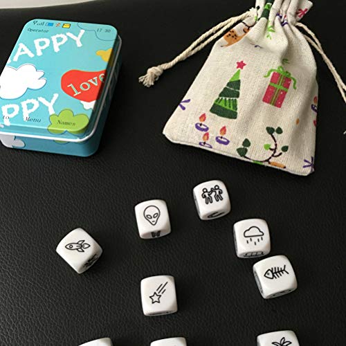 Snow forest Juego de Mesa Story Dice Story Cubes Juguetes Divertido en Caja Story Dice Storytelling Juego Story Dice Ejercicio Habilidades de lenguaje Oral Familia Hogar Escuela