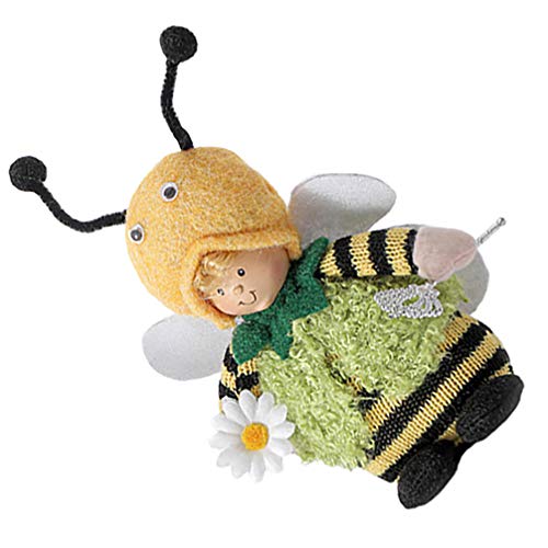 SOIMISS Huggable Abeja Amarilla de Punto Miel Abeja Muñeca con ala de Juguete Almohada de Insectos Cojín de Juguete Suministros de Cama para Niños Niño