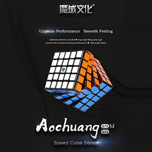 SOKOYO MOYU AoChuang GTS 5x5x5 Cube Professional Speed Smooth Cube Magic Puzzle con un trípode de Cubo y una Bag de Cubo (Magnetic, Stickerless)