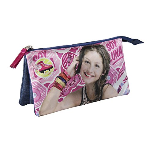 Soy Luna- Estuche portatodo plano, Color azul, 22 cm (Artesanía Cerdá 2100001850)