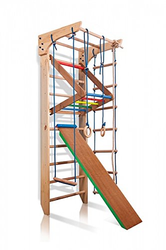 SportBaby - EU Warehause Escalera Sueca Barras de Pared Kinder-3-240-Color, Gimnasia de los niños en casa, Complejo Deportivo de Gimnasia