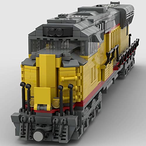 SPRING2014 Juego de construcción de ferrocarril con control remoto de 1763 piezas para construcción de tren Union Pacific modelo EMD SD-70, gran locomotora para adultos, compatible con tren Lego