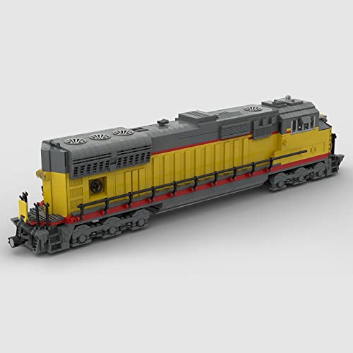 SPRING2014 Juego de construcción de ferrocarril con control remoto de 1763 piezas para construcción de tren Union Pacific modelo EMD SD-70, gran locomotora para adultos, compatible con tren Lego