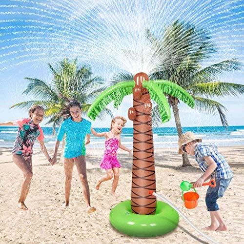 Sprinkler Water Toy para niños Inflable Palm Tree Actividades al Aire Libre Fiesta Diversión Patio y Parque Jugar Niños Niñas Niños