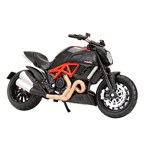 SRJCWO Modelo de Motocicleta Adecuado para 1:18 Ducati-Diavel Carbon Statische Die-Cast Alloy Modelo de Motocicleta Colección de Juguetes Coche de simulación