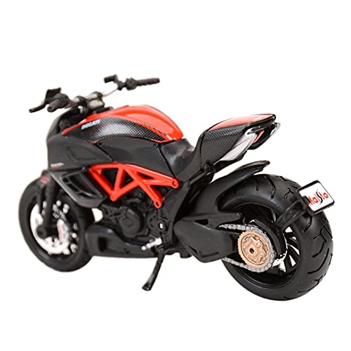 SRJCWO Modelo de Motocicleta Adecuado para 1:18 Ducati-Diavel Carbon Statische Die-Cast Alloy Modelo de Motocicleta Colección de Juguetes Coche de simulación