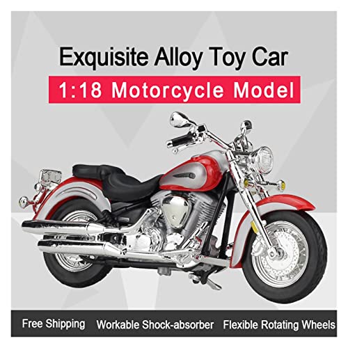 SRJCWO Modelo de Motocicleta Adecuado para 1:18 Yamaha Road Sta colección de Juguetes Modelo de Motocicleta de aleación de fundición a presión Coche de simulación