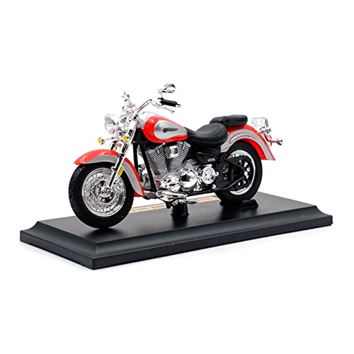 SRJCWO Modelo de Motocicleta Adecuado para 1:18 Yamaha Road Sta colección de Juguetes Modelo de Motocicleta de aleación de fundición a presión Coche de simulación