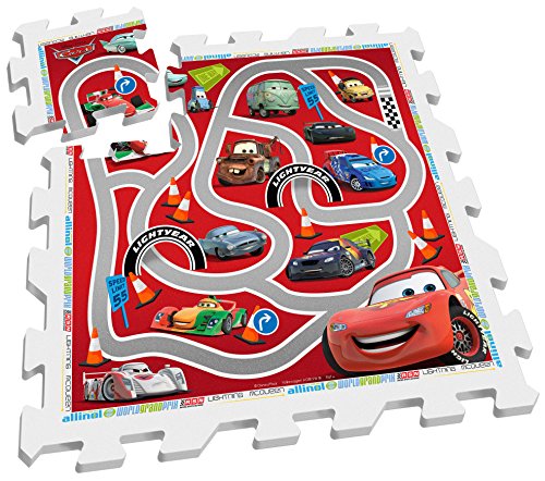 Stamp Sas TP892001 Puzzle Playmat Racetrack Cars 9 Pcs, Bebé-Niños, Multicolor, 10 m+