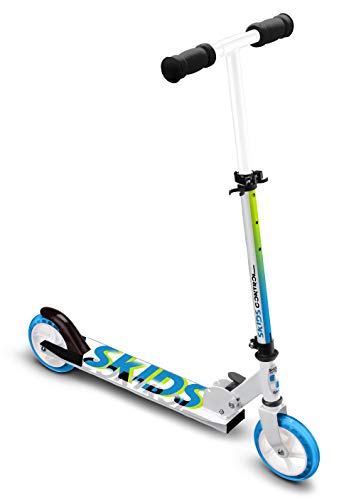 Stamp Scooter Foldable 6"-145 MM-SKIDS Control, Unisex-Youth, Blanco