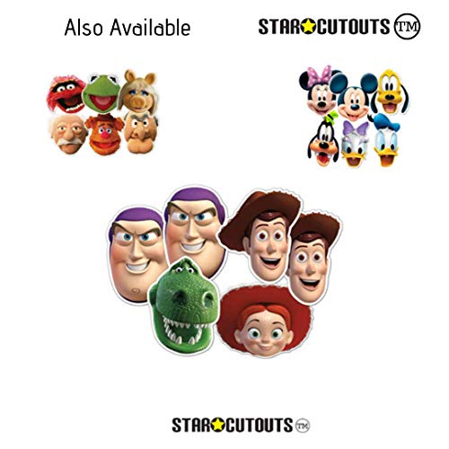 STAR CUTOUTS – stsmp55 – 6 máscaras para Adulto Diferentes Personajes – Toy Story – Talla única