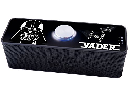 Star Wars Star Wars-BT500 Speaker Altavoz inalámbrico con Bluetooth, batería Recargable (Lexibook BT500SW), Color Negro