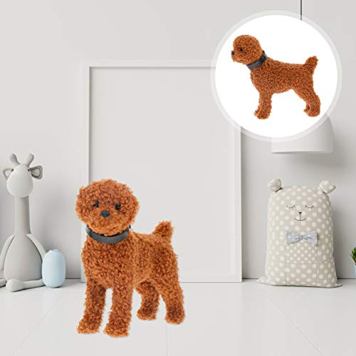 STOBOK Labradoodle Perro de Peluche de Peluche de Juguete Muñeca de Juguete de Peluche Suave Perro Caniche Decoraciones de Mesa para El Hogar Regalos de Cumpleaños