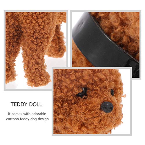 STOBOK Labradoodle Perro de Peluche de Peluche de Juguete Muñeca de Juguete de Peluche Suave Perro Caniche Decoraciones de Mesa para El Hogar Regalos de Cumpleaños