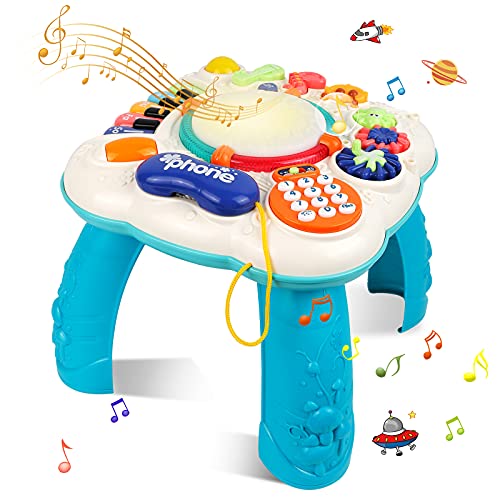 STOTOY Mesa de Juego Musical, Mesa de Actividades Musicales para Niños Pequeños, 36 Meses + Aprendizaje Musical para Niños, Juguetes para Bebés para la Educación Temprana, Regalo para Niños y Niñas