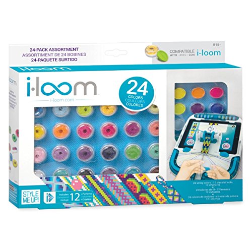 Style Me Up - Juego de 24 Hilos de Colores para Hacer Pulseras i-Loom - Kit de Manualidades Surtido i-Loom - SMU-8082