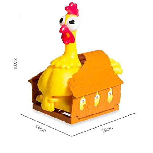 SunniMix Huevo de gallina con Truco de la Suerte de plástico, Juego de Mesa Interactivo de Juguete Divertido, Regalo de Broma de Juego de Pollo de Pasatiempos,