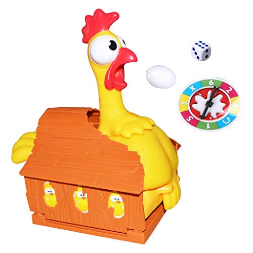 SunniMix Huevo de gallina con Truco de la Suerte de plástico, Juego de Mesa Interactivo de Juguete Divertido, Regalo de Broma de Juego de Pollo de Pasatiempos,