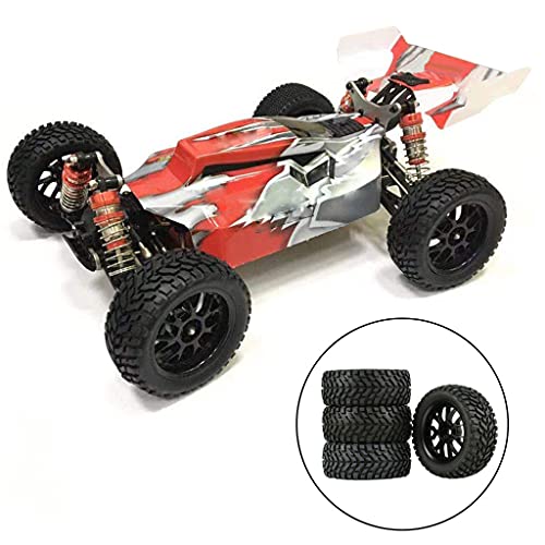 SunniMix RC Coche Ruedas y Llantas para Wltoys 144001 124018 Buggy Todoterreno Repuestos de RC, Negro