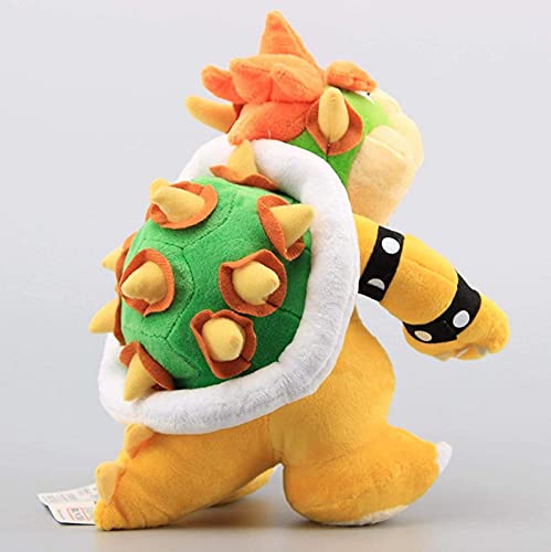 Sweelive 25 cm Super Mario Bros Bowser King Koopa Amarillo Kawaii Peluche Muñecas Suaves Regalo para Niños Adorable para Niños Peluche