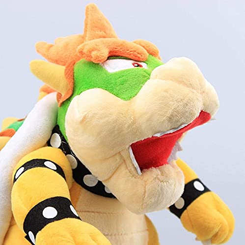 Sweelive 25 cm Super Mario Bros Bowser King Koopa Amarillo Kawaii Peluche Muñecas Suaves Regalo para Niños Adorable para Niños Peluche