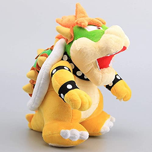 Sweelive 25 cm Super Mario Bros Bowser King Koopa Amarillo Kawaii Peluche Muñecas Suaves Regalo para Niños Adorable para Niños Peluche