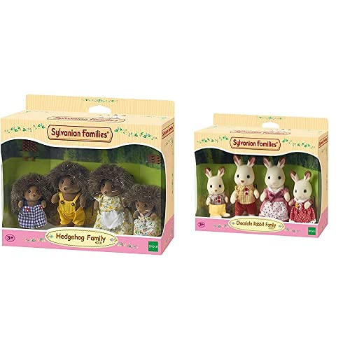 SYLVANIAN FAMILIES - 4018 - Familia Erizo+ - 4150 - Familia Conejo Chocolate