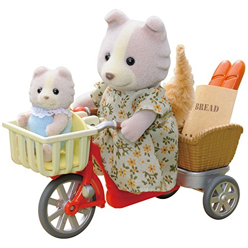 Sylvanian Families - 4281 - Pedaleando con mamá + - 4533 - Carrito Doble de bebés