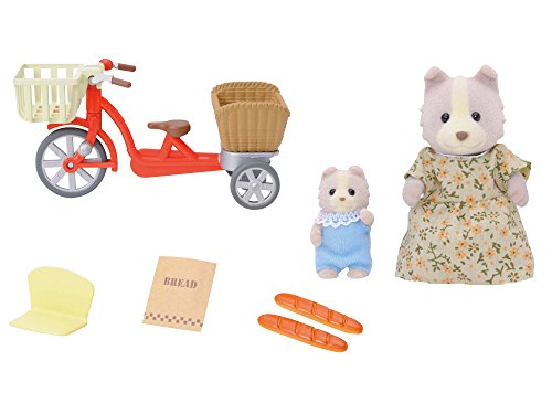 Sylvanian Families - 4281 - Pedaleando con mamá + - 4533 - Carrito Doble de bebés