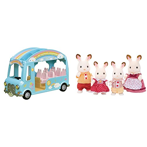 SYLVANIAN FAMILIES - 5317 - Autobús De La Guardería+ - 4150 - Familia Conejo Chocolate