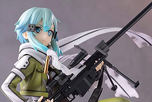 SZSHJR Anime Caracteres Model Statue Sword Art Online II 1/8 Sinon Phantom Bullet PVC Anime Anime DOLUCIÓN Muñeca Adornos Colección Juguete Animación Modelo 23 cm Regalos para los Amantes del Anime