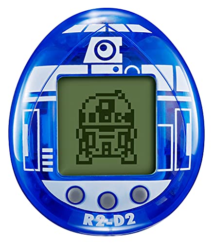 TAMAGOTCHI- Star Wars R2D2-Droide Virtual para Mascotas con Mini Juegos, Clips Animados, Modos adicionales y Llavero-(Azul), Multicolor (Bandai 88822)