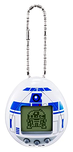 TAMAGOTCHI- Star Wars R2D2-Droide Virtual para Mascotas con Mini Juegos, Clips Animados, Modos adicionales y Llavero-(Blanco), Multicolor (Bandai 88821)