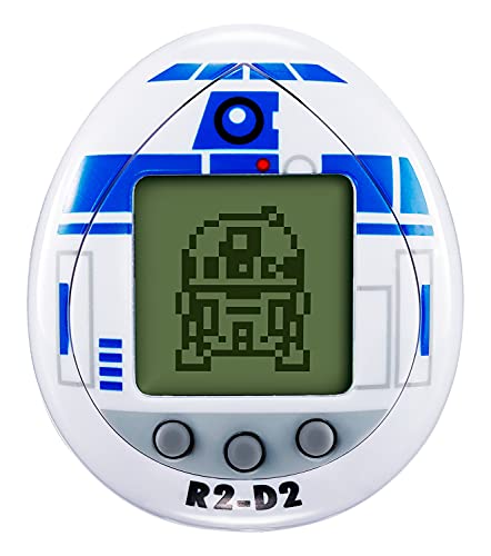 TAMAGOTCHI- Star Wars R2D2-Droide Virtual para Mascotas con Mini Juegos, Clips Animados, Modos adicionales y Llavero-(Blanco), Multicolor (Bandai 88821)