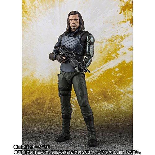 TAMASHII NATIONS- Bucky & Tamashi Effect Impact Set Figura 15 cm Marvel Avengers Infinity Wars SH Figuarts (BDIMV551771)