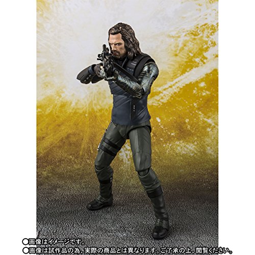 TAMASHII NATIONS- Bucky & Tamashi Effect Impact Set Figura 15 cm Marvel Avengers Infinity Wars SH Figuarts (BDIMV551771)