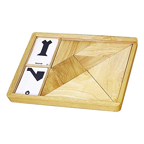 Tangram de madera con tarjetas