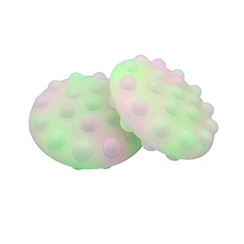 TangYang Push Bubbles Pop Stress Balls for Kids Adults,Light Up Push Bubble Ball Glow in The Dark Stress Relief Ball Silicone Luminous Sensory Toy Decompression Toy Gifts