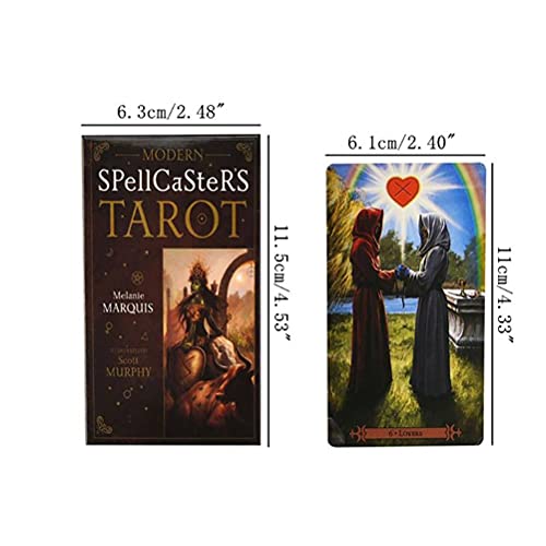 Tarjetas De Oracle del Tarot De Spellcaster Moderno con Bolsa De Terciopelo,Modern Spellcaster's Tarot Oracle Cards