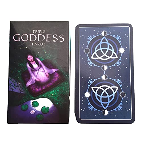 Tarjetas De Tarot De Diosa Triple con Bolsa De Terciopelo,Triple Goddess Tarot Cards