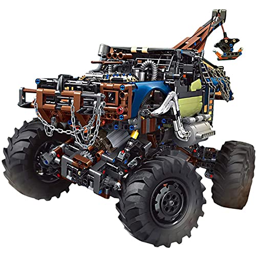 Técnica de remolque, con control remoto, bloques de construcción, 2,4 G Dual RC Remolque Buggy con motores, compatible con Lego Technic – 1507 piezas Black,76 * 42 * 54cm