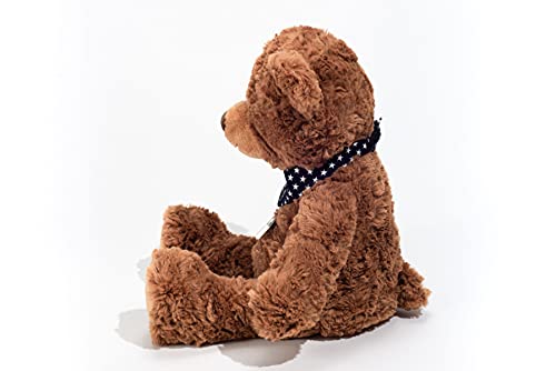 Teddy Hermann 91366 Oso de Peluche 38 cm, Peluche, mit Sternchen-Halstuch