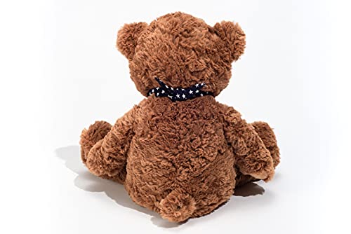 Teddy Hermann 91366 Oso de Peluche 38 cm, Peluche, mit Sternchen-Halstuch